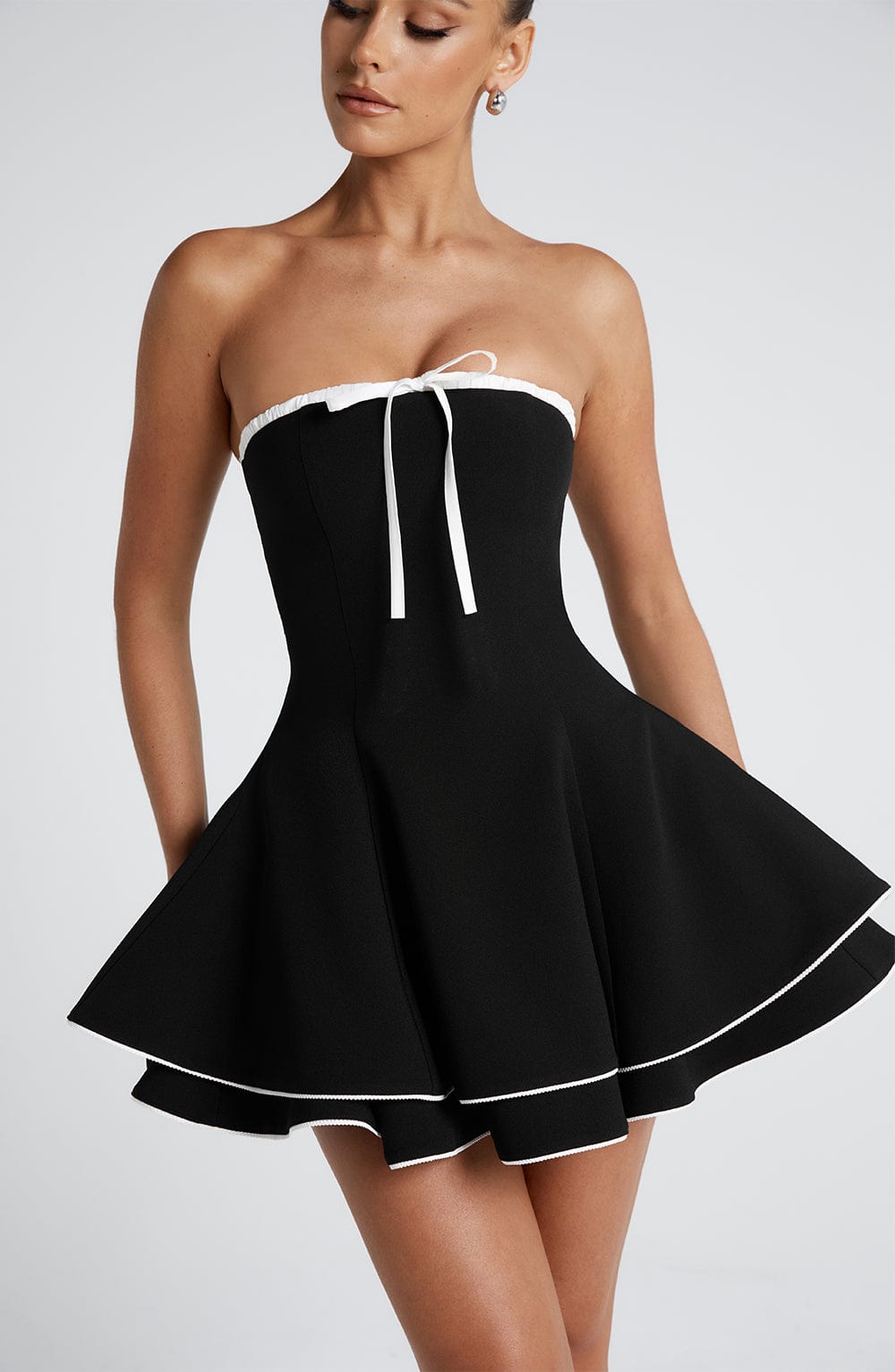 Juno Mini Dress - Black/White Avalabel