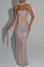 beverly Maxi Dress - Nude Avalabel
