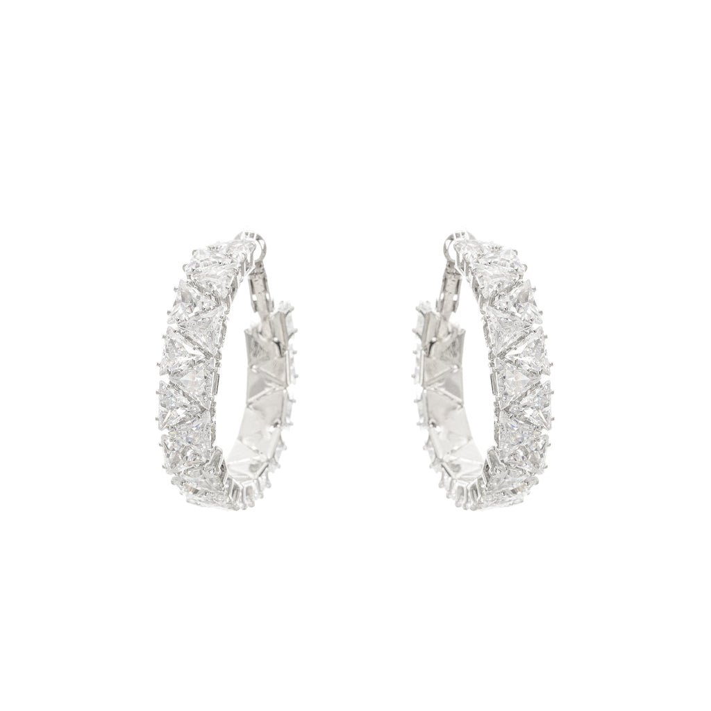Léa Crystal-Embellished Circle Earrings Avalabel