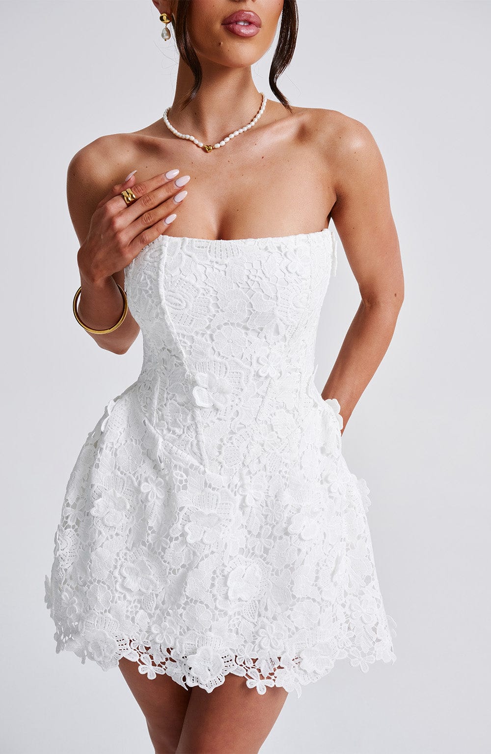 Leona Mini Dress - Ivory Avalabel
