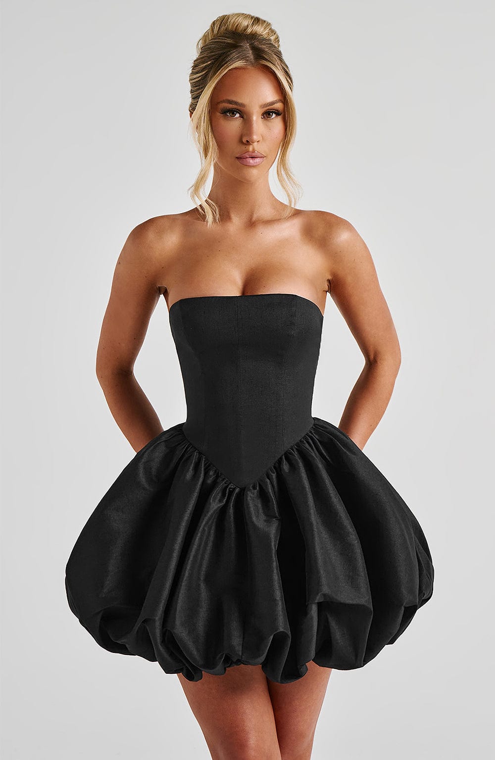 Lotus Mini Dress - Black Avalabel