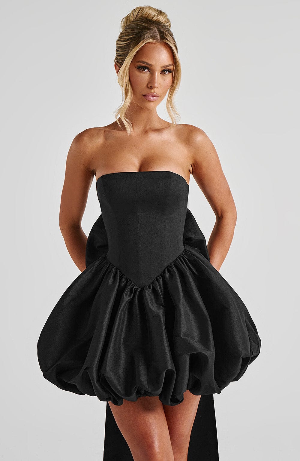 Lotus Mini Dress - Black Avalabel