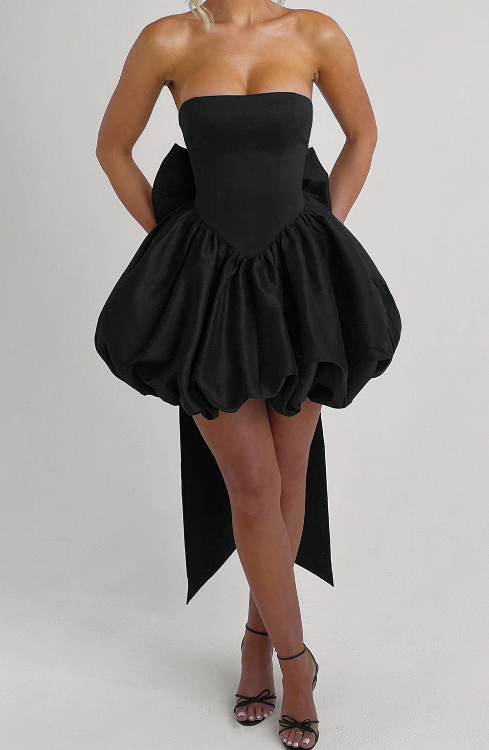 Lotus Mini Dress - Black Avalabel