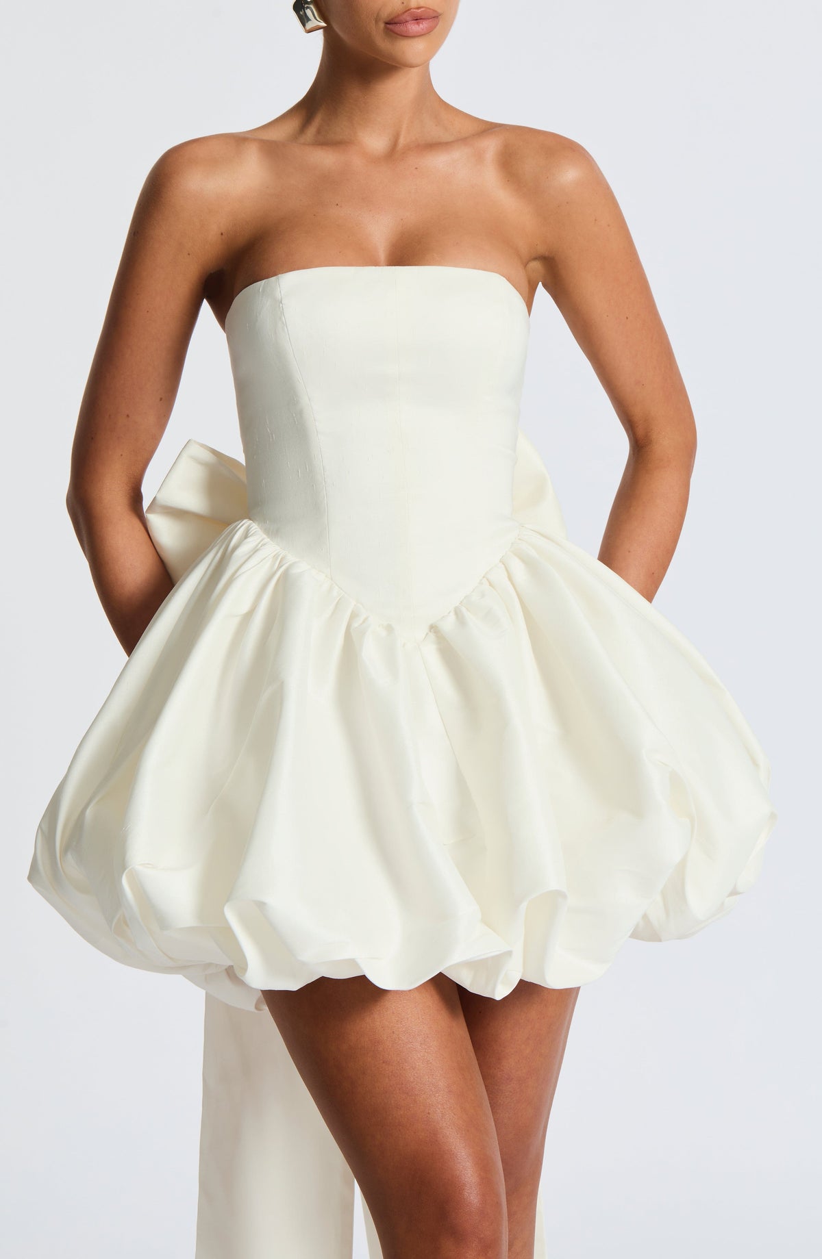 Lotus Mini Dress - Ivory Avalabel