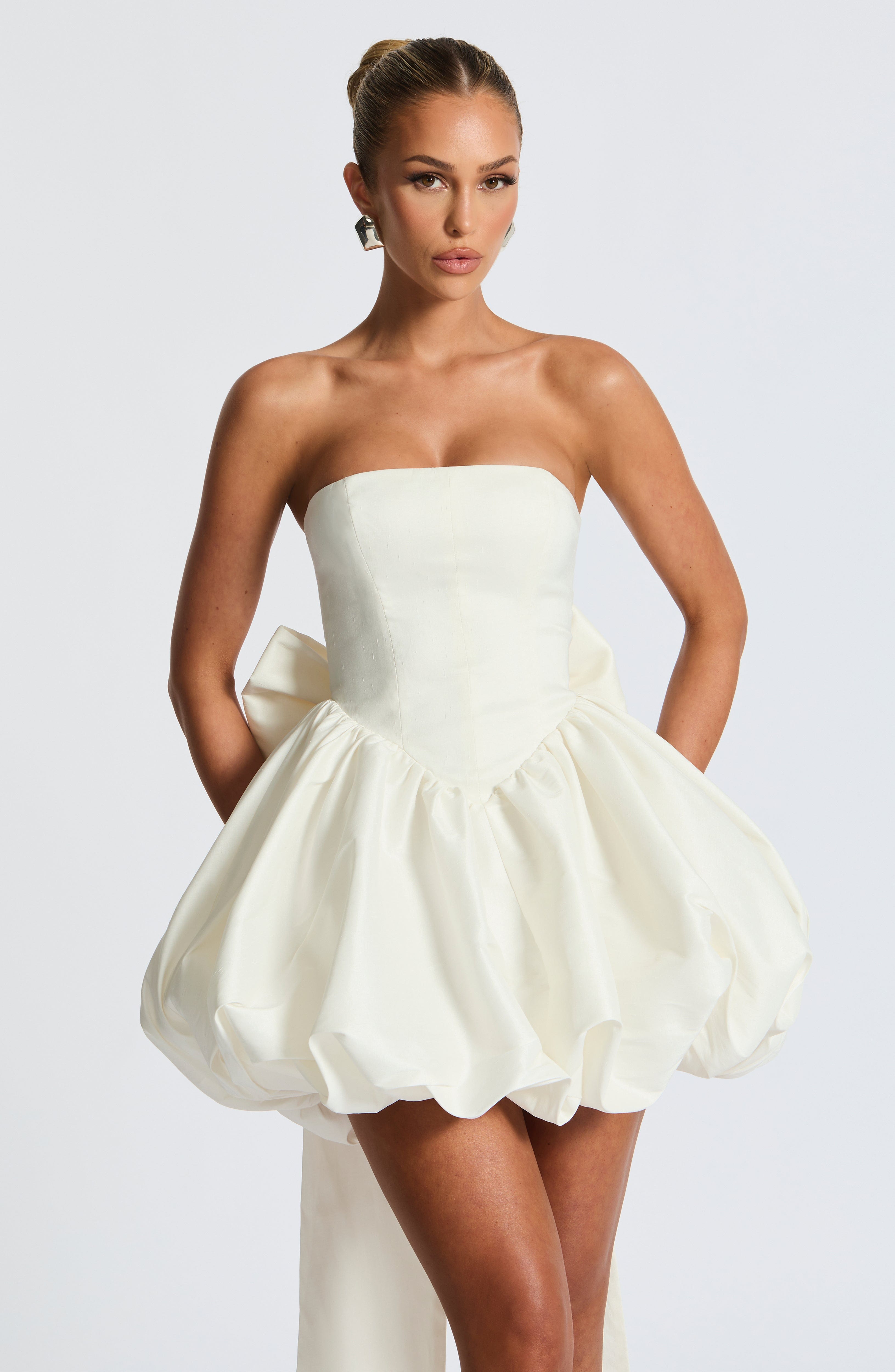 Lotus Mini Dress - Ivory Avalabel