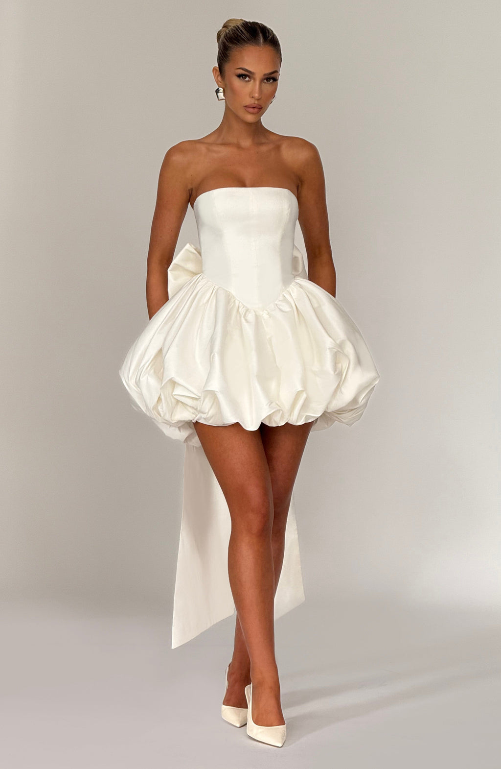 Lotus Mini Dress - Ivory Avalabel