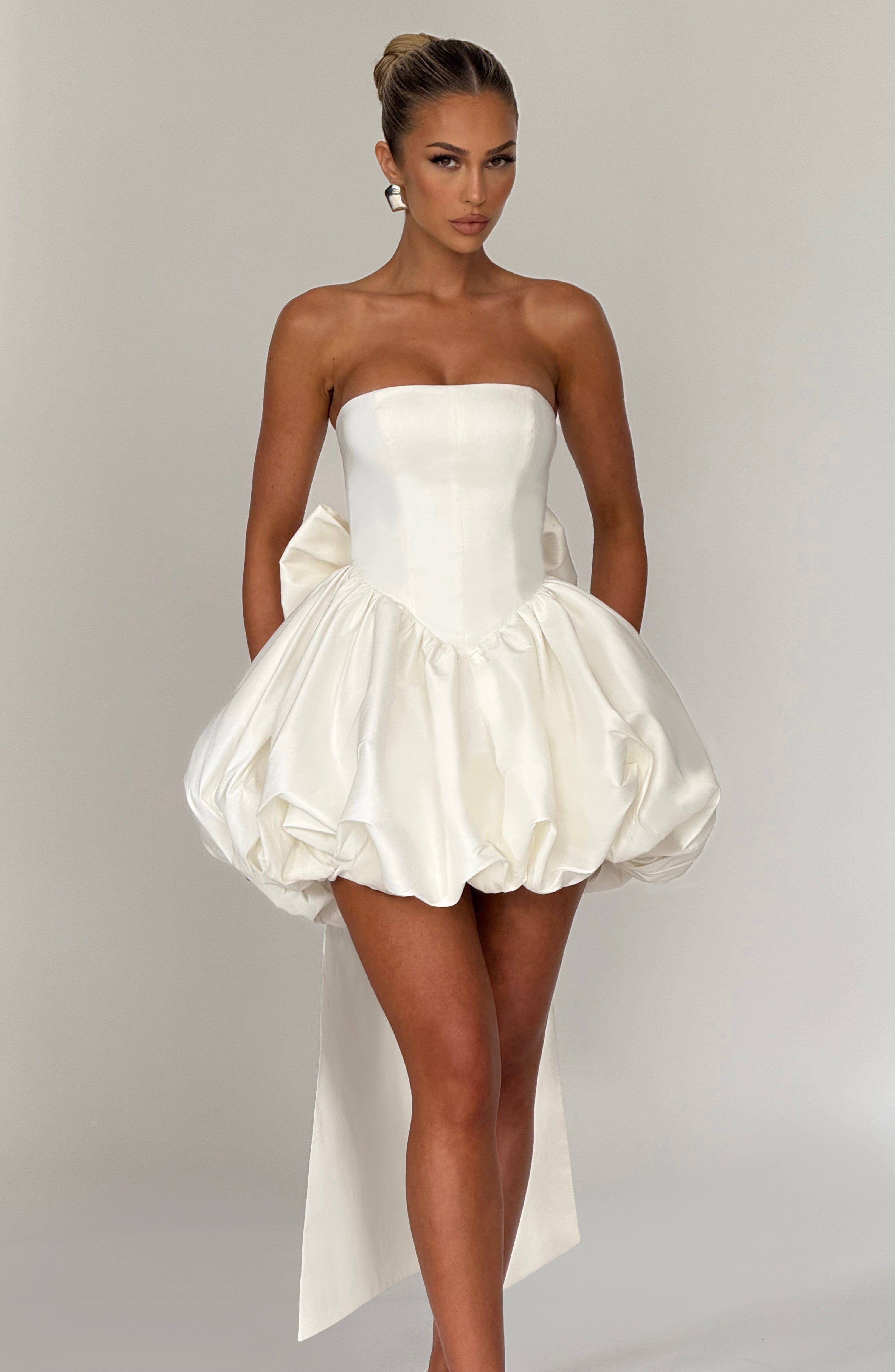 Lotus Mini Dress - Ivory Avalabel