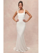 Natural Regal Classic Sleeveless Twist-Back Maxi Dress Avalabel