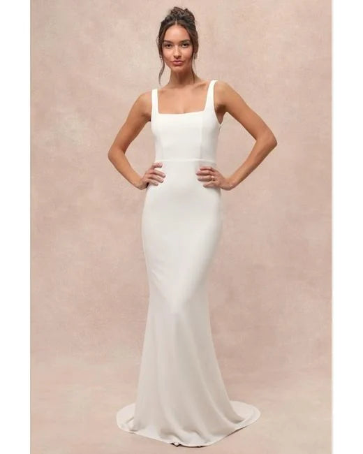 Natural Regal Classic Sleeveless Twist-Back Maxi Dress Avalabel