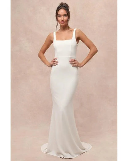 Natural Regal Classic Sleeveless Twist-Back Maxi Dress