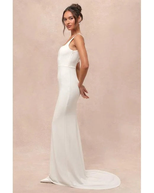 Natural Regal Classic Sleeveless Twist-Back Maxi Dress Avalabel