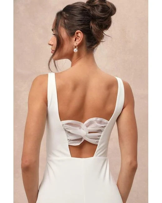 Natural Regal Classic Sleeveless Twist-Back Maxi Dress Avalabel