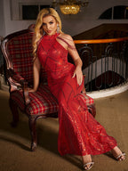 Liora Sequin Chain Mermaid Prom Dress Avalabel