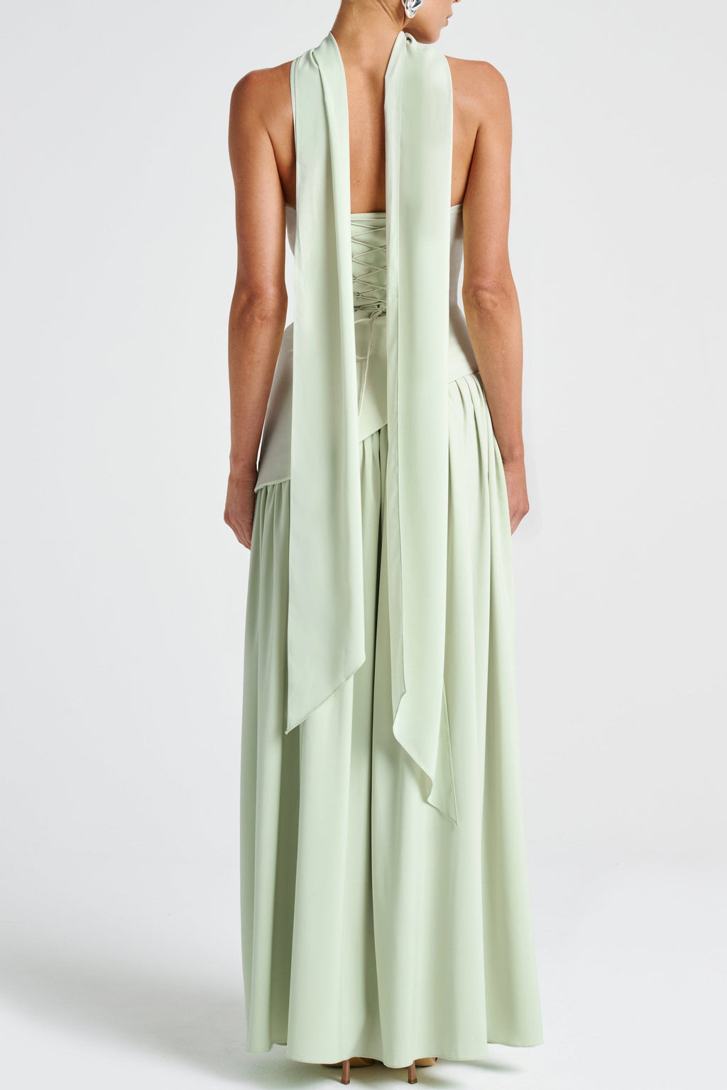 Maliyah High Slit Strapless Maxi Dress - Mint Avalabel