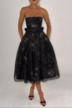 Marissa Midi Dress - Black Sparkle Avalabel