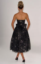 Marissa Midi Dress - Black Sparkle Avalabel