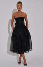 Marissa Midi Dress - Black Sparkle Avalabel