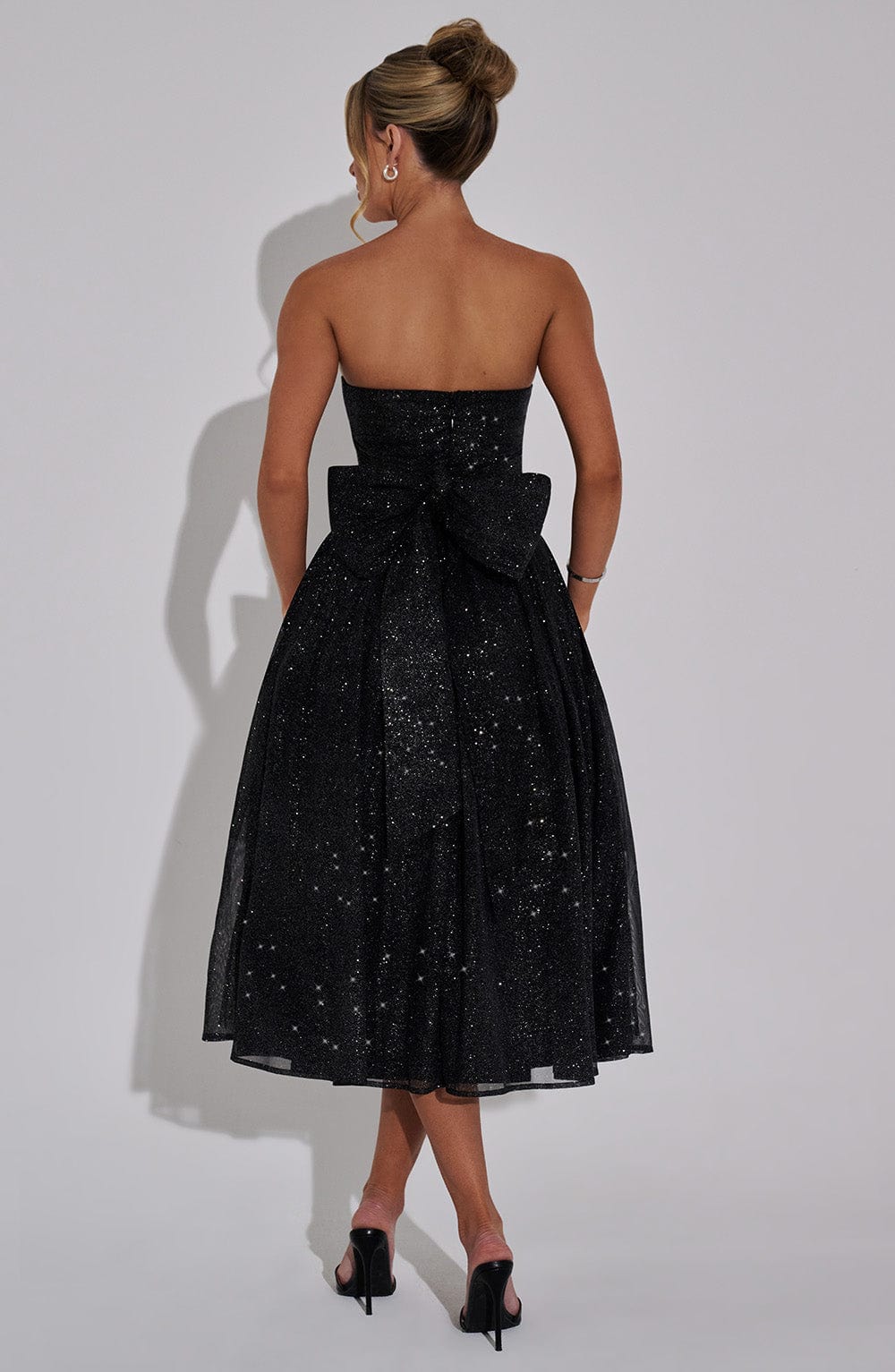 Marissa Midi Dress - Black Sparkle Avalabel