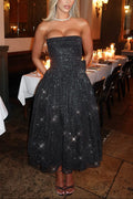 Marissa Midi Dress - Black Sparkle Avalabel