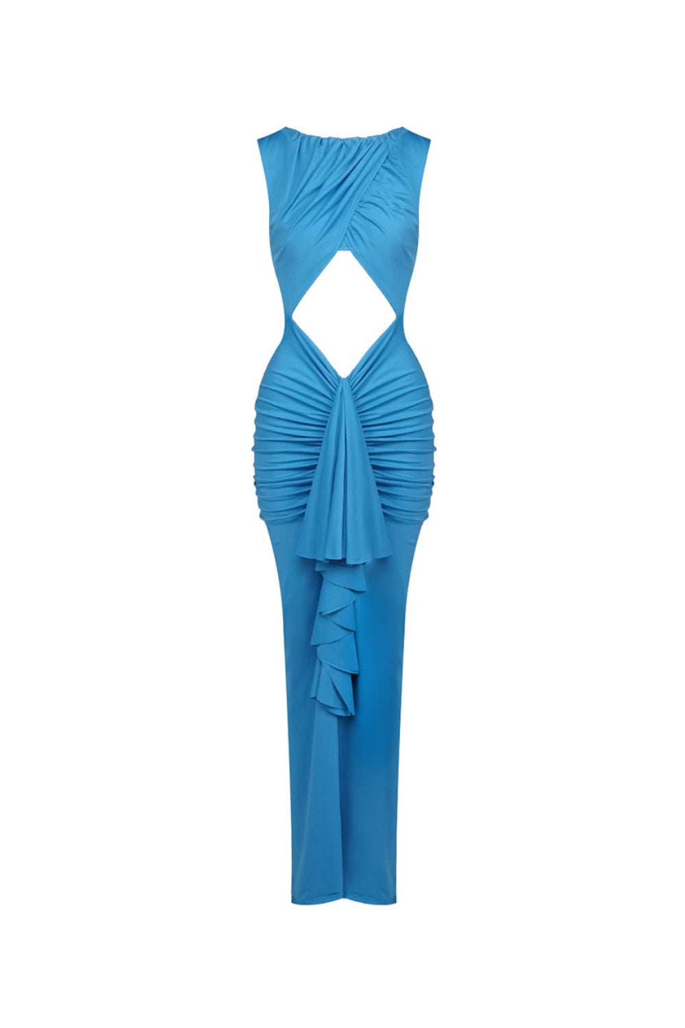 Lily Drape Disconnect Tank Maxi Dress in Blue Avalabel