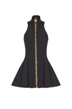 Carol Black Halterneck Dress in Grain Avalabel