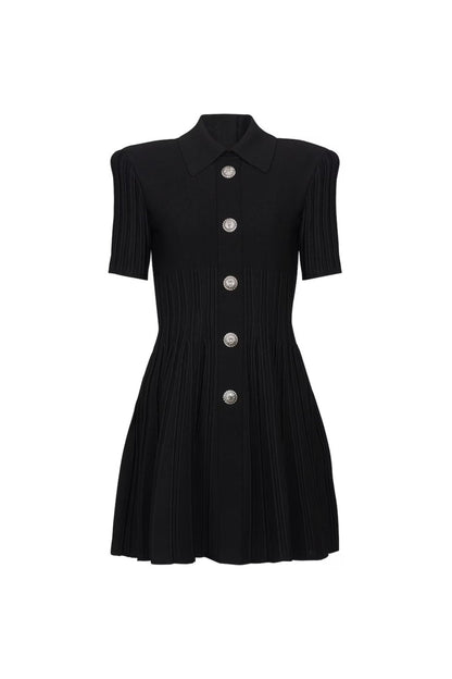 Kristin Black Knitted Mini Dress