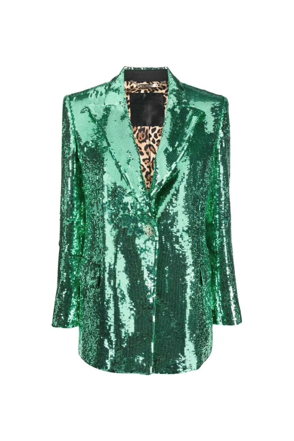 florence sequin-embellished blazer in green Avalabel