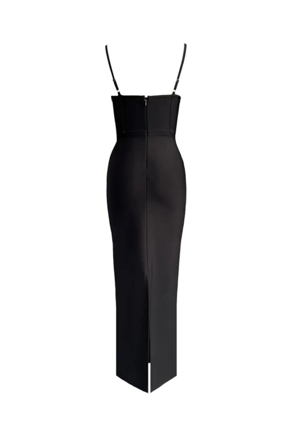 rita Rhinestone Bandage maxi dress in black Avalabel