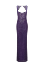 modesty sequin Mesh Back Maxi Dress - Purple Avalabel