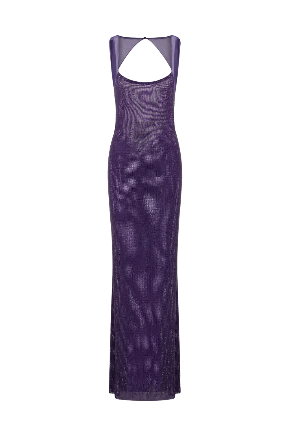 modesty sequin Mesh Back Maxi Dress - Purple Avalabel