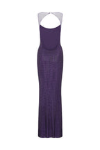 modesty sequin Mesh Back Maxi Dress - Purple Avalabel