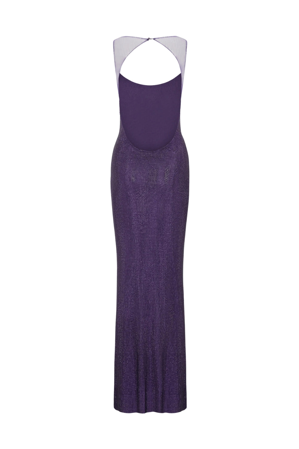 modesty sequin Mesh Back Maxi Dress - Purple Avalabel