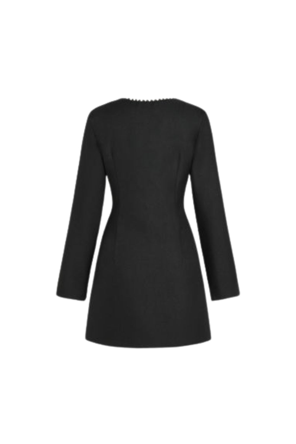 viola black Square Neck Rhinestone Pleated Mini Dress Avalabel