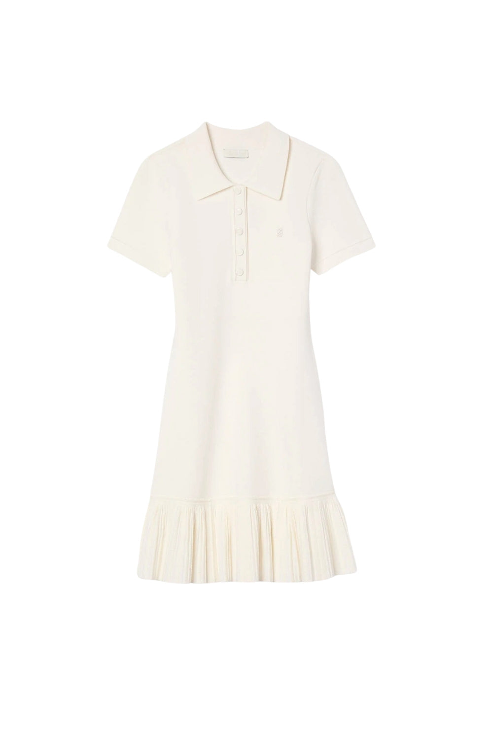 penny white Mini knit dress with polo neck Avalabel