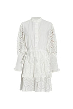 vanessa Long Sleeves Layered Lace Mini Dress in white Avalabel