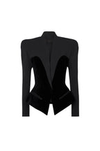 josephine Slim-fitting bustier jacket in black Avalabel