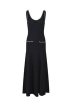 roberta Beaded Maxi Dress in black Avalabel