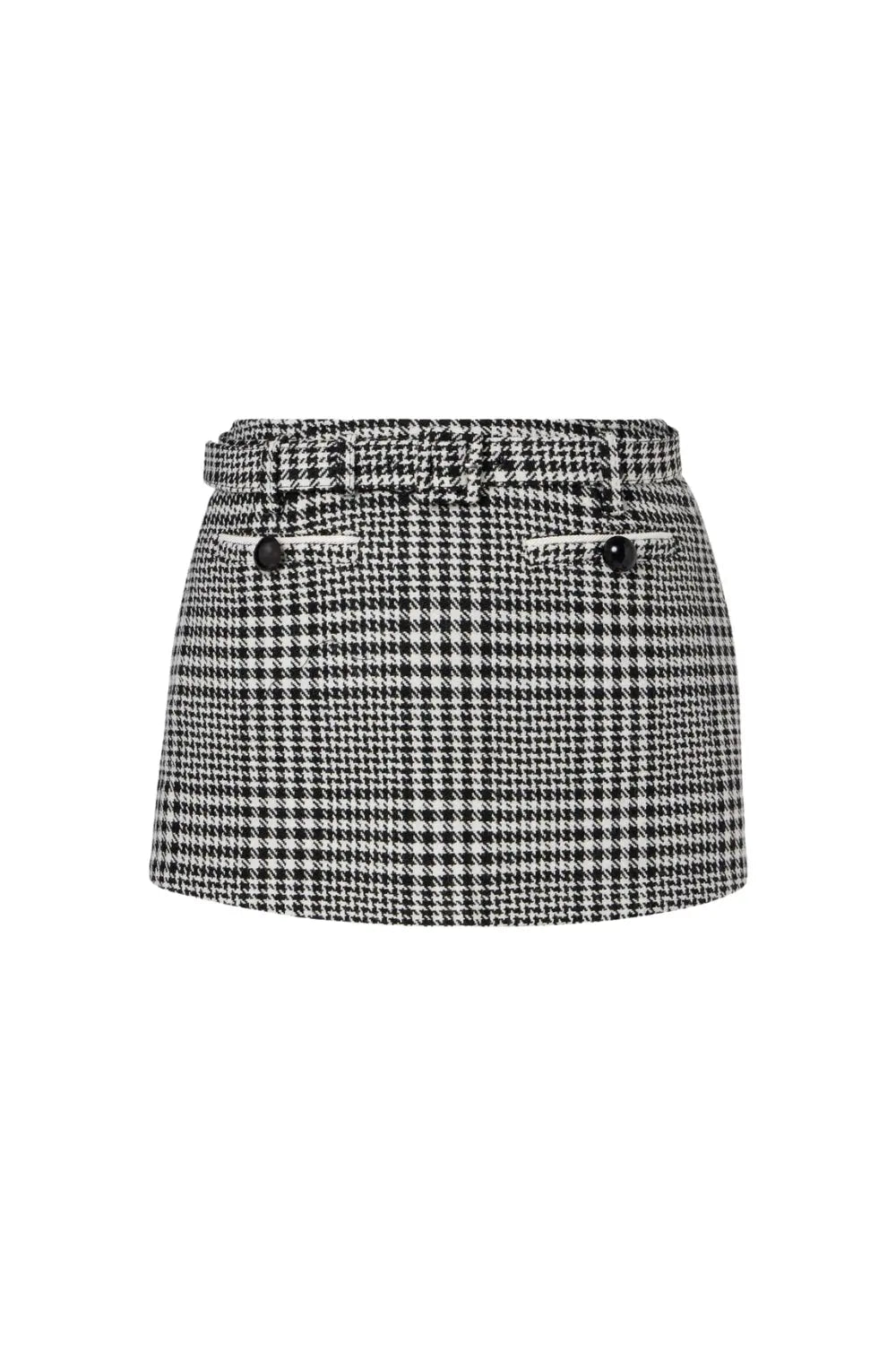 virginia Houndstooth Crystal mini skirt - Black/White Avalabel