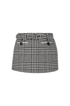 virginia Houndstooth Crystal mini skirt - Black/White Avalabel