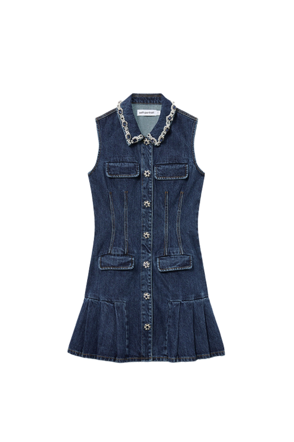 Blue Denim Sleeveless Mini Dress Soraya