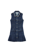 Blue Denim Sleeveless Mini Dress Soraya