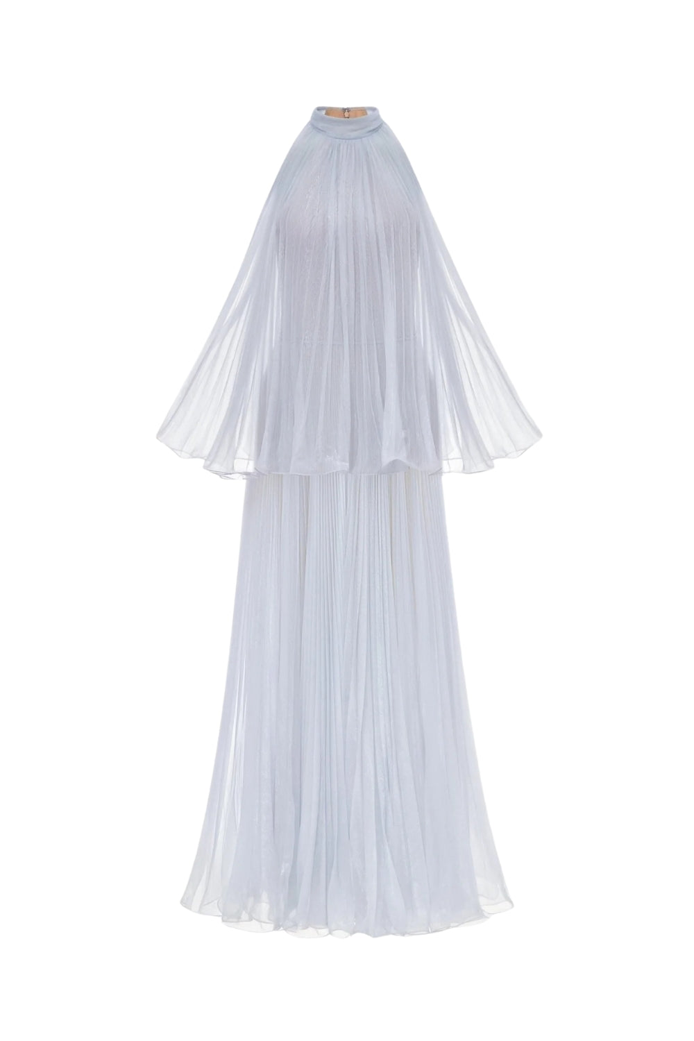Belinda Violet Pleated Tulle Sleeveless Maxi Dress Avalabel