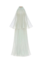 Belinda Mint Pleated Tulle Sleeveless Maxi Dress Avalabel