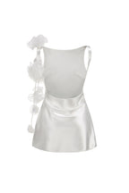 Cheryl 3D Flowers Sleeveless Mini Dress in White Avalabel