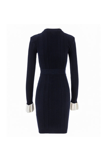 Clementine Navy Viscose Knit Mini Dress
