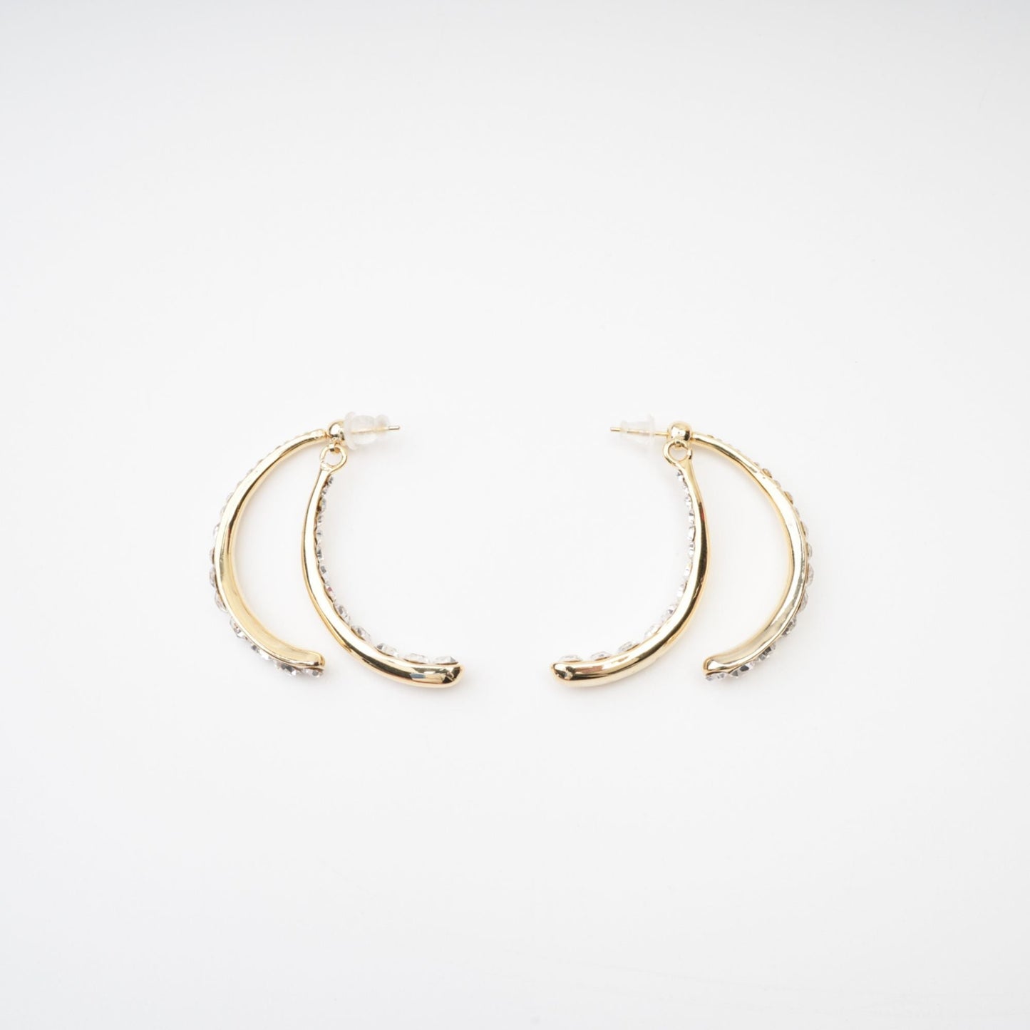 Mathilde Embellished Curve-Edge Earrings Avalabel