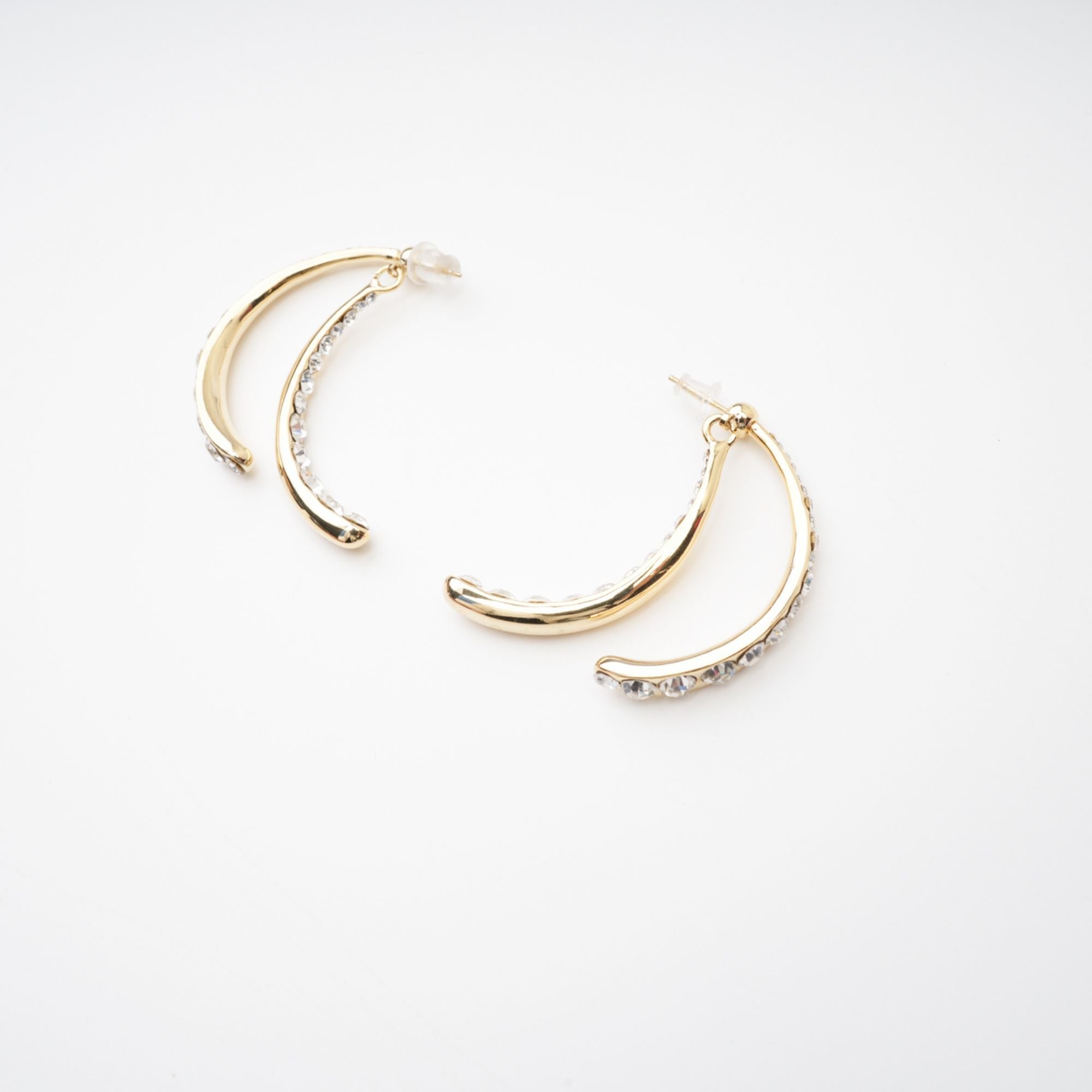 Mathilde Embellished Curve-Edge Earrings Avalabel