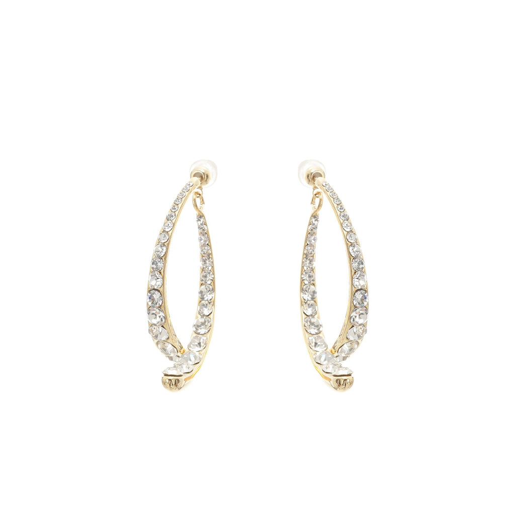 Mathilde Embellished Curve-Edge Earrings Avalabel