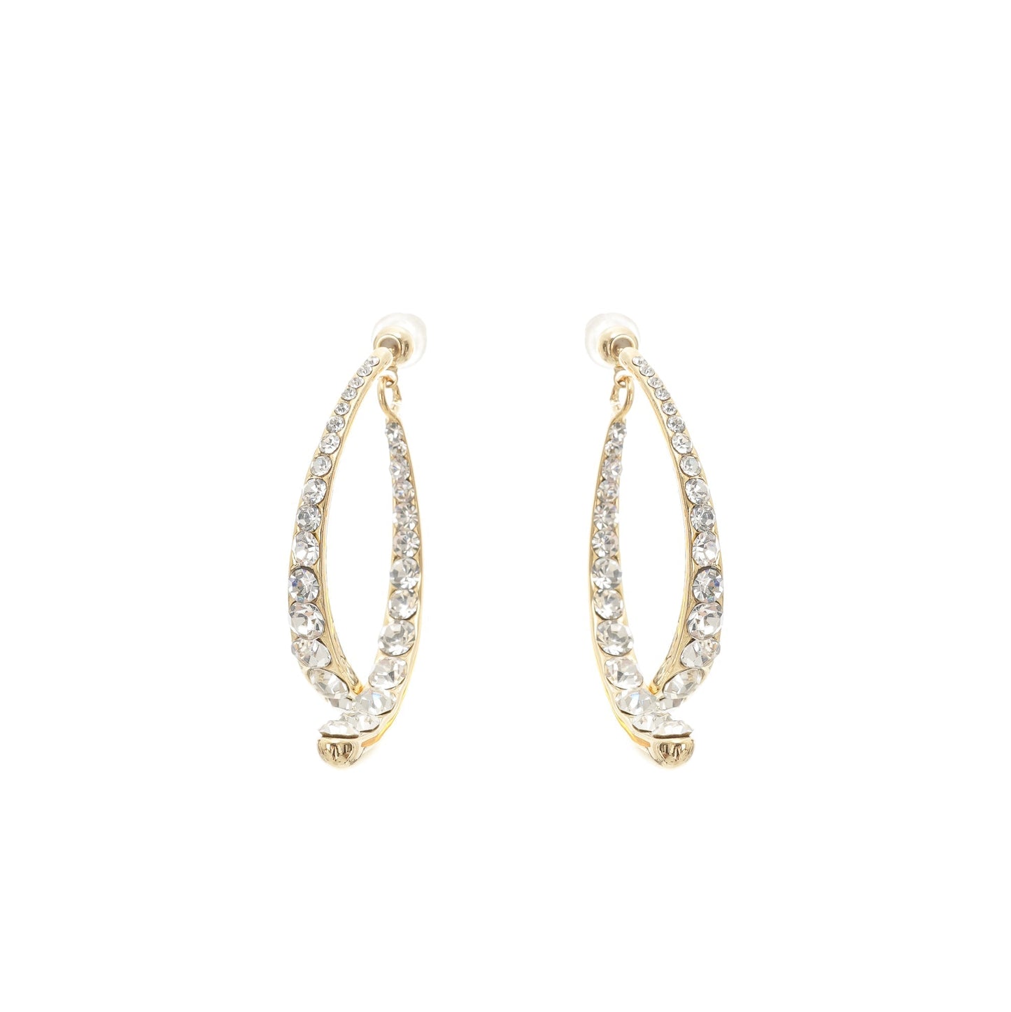 Mathilde Embellished Curve-Edge Earrings Avalabel