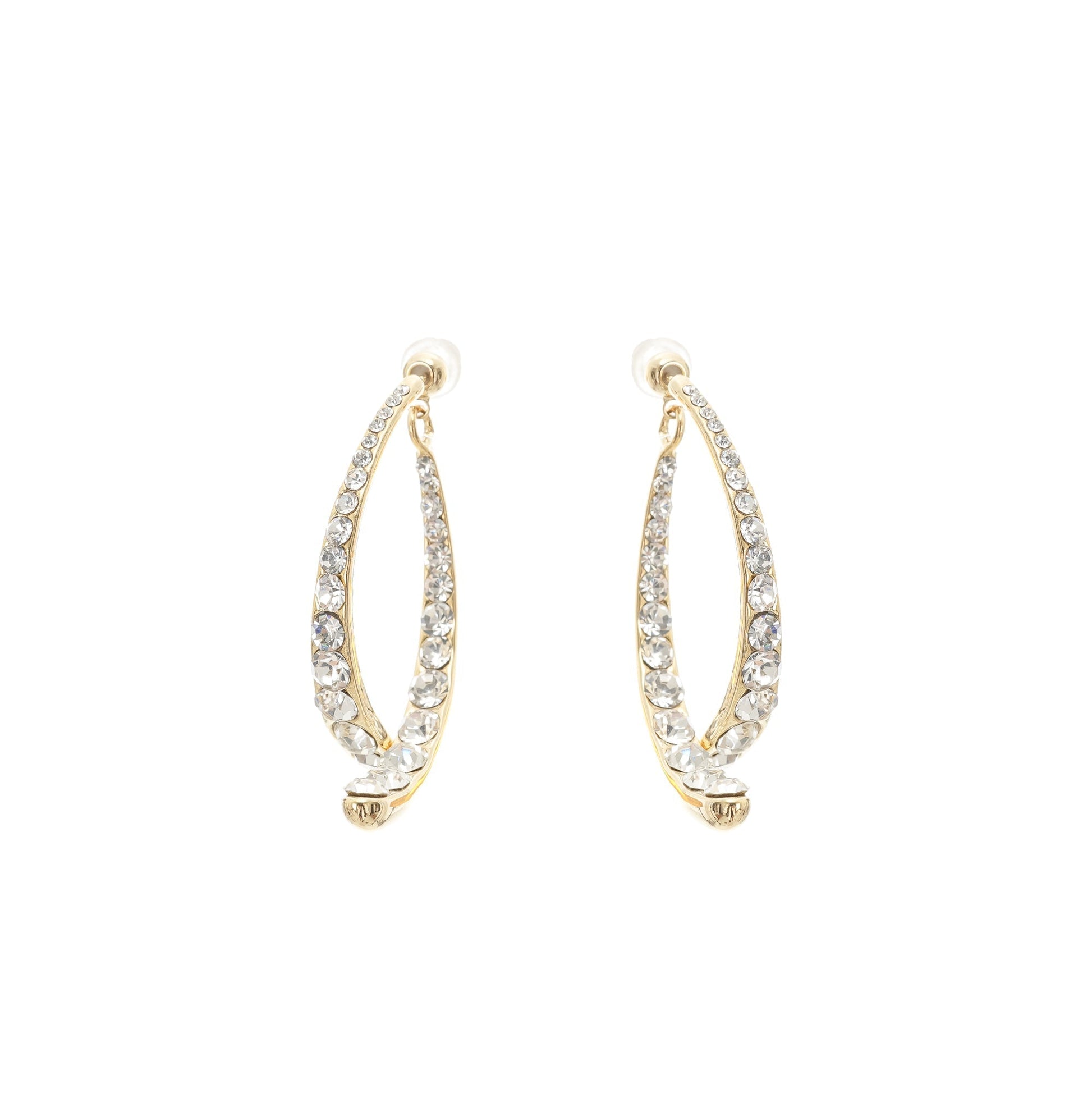 Mathilde Embellished Curve-Edge Earrings Avalabel